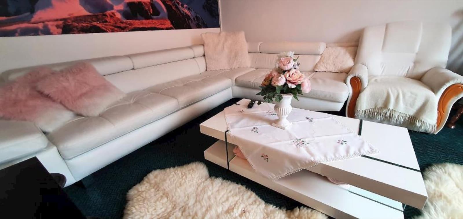 The living room at Drevenička u Ježka